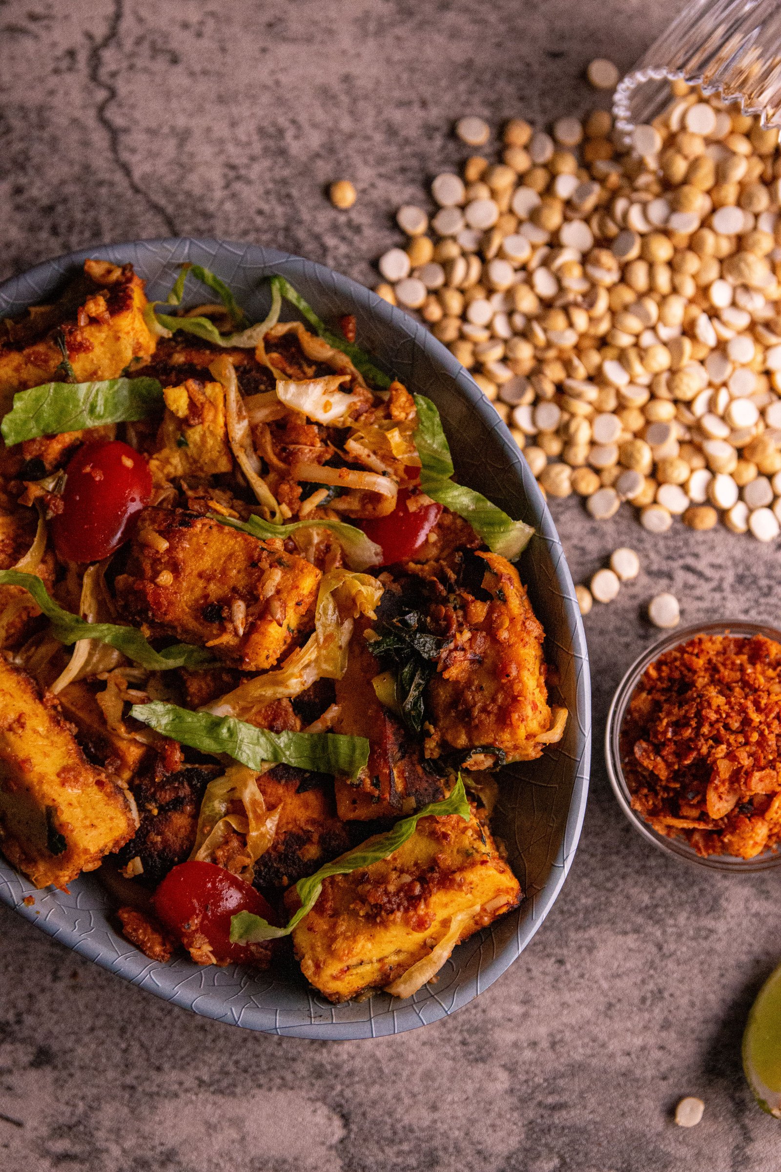 Tandoori paneer salad